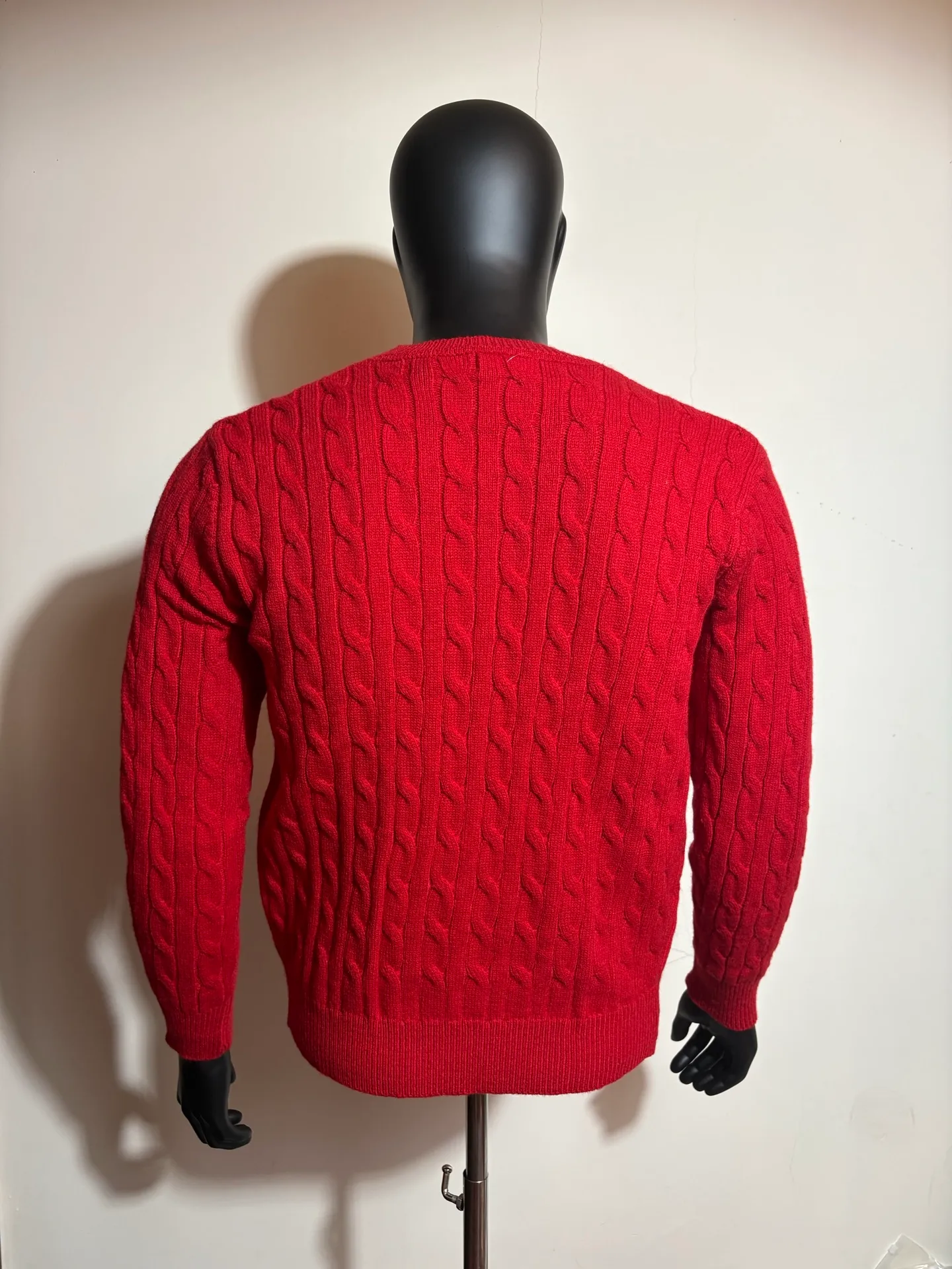 P190 000010 #FF2223 Polo Ralph Lauren solid cable knitted sweater brown Size: S-XXL